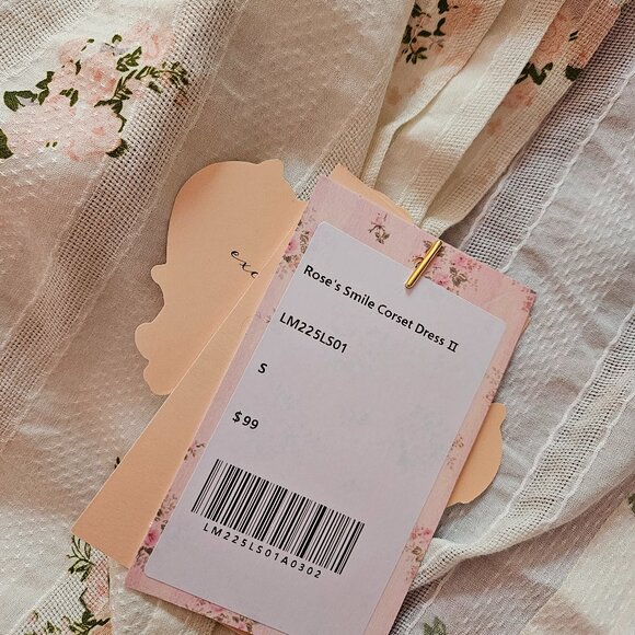 LACEMADE ROSES SMILE II CORSET DRESS NWT SIZE SMALL Adjustable Ribbons For Hi-lo - Picture 6 of 6